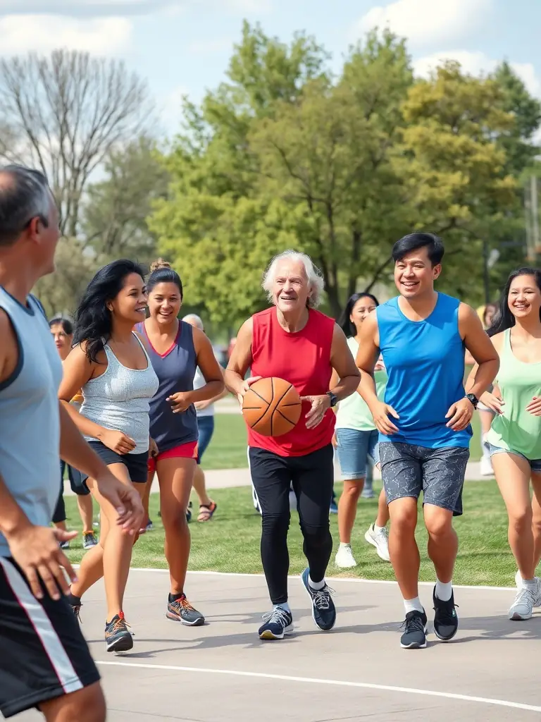 A diverse group of club members participating in a community event, highlighting the club's commitment to social responsibility.